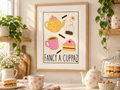 Fancy a Cuppa? Kitchen Wall Art Print – Cute Tea & Cake Poster A4