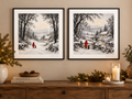 Matching Winter Wall Art Prints – Choose Set of 2 or 3 – 8x8 Inch