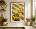 Limoncello Kitchen Art Print - Italian Lemon Wall Art