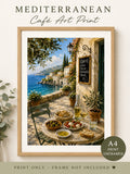 Mediterranean Café Kitchen Art Print – Italian Coastal Wall Art