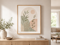 Neutral Botanical Art Print – Sage Green & Beige Modern Wall Art
