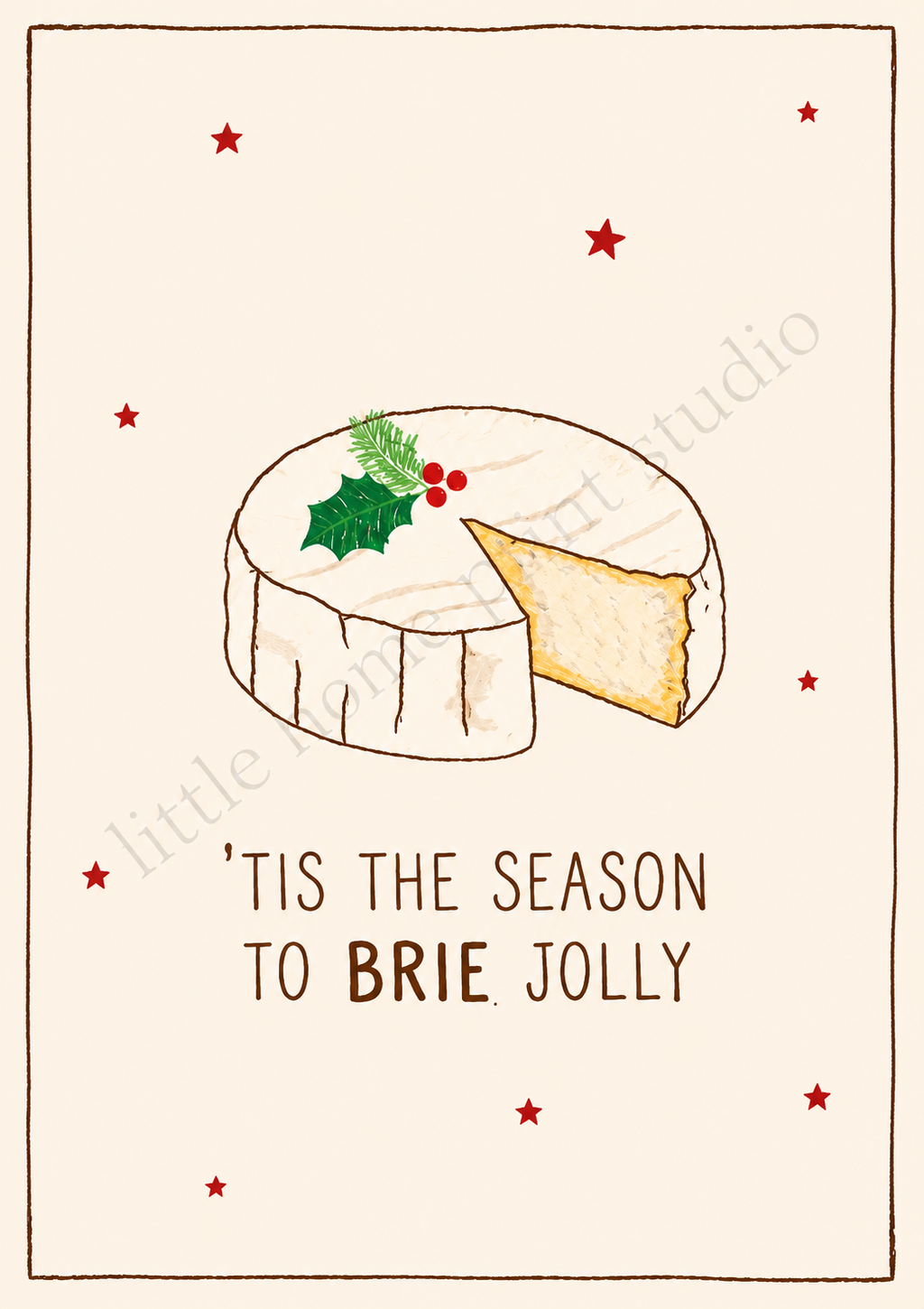 Christmas Kitchen Print Set – Brie Jolly & Christmas Calories Don’t Count