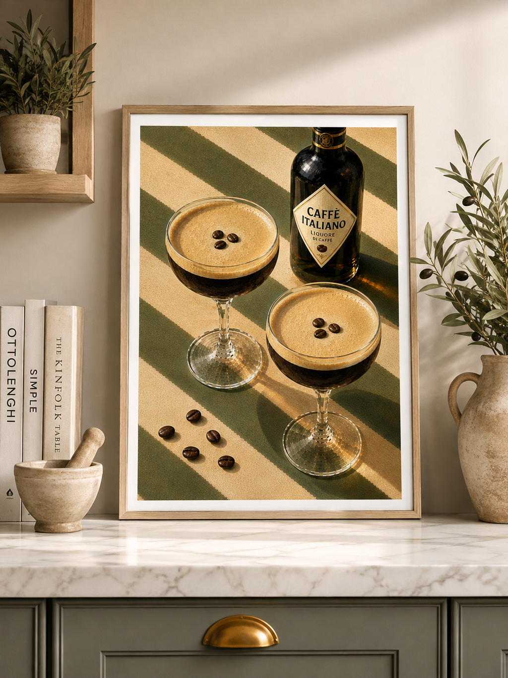 Espresso Martini Kitchen Art Print – Italian Coffee Cocktail Wall Art