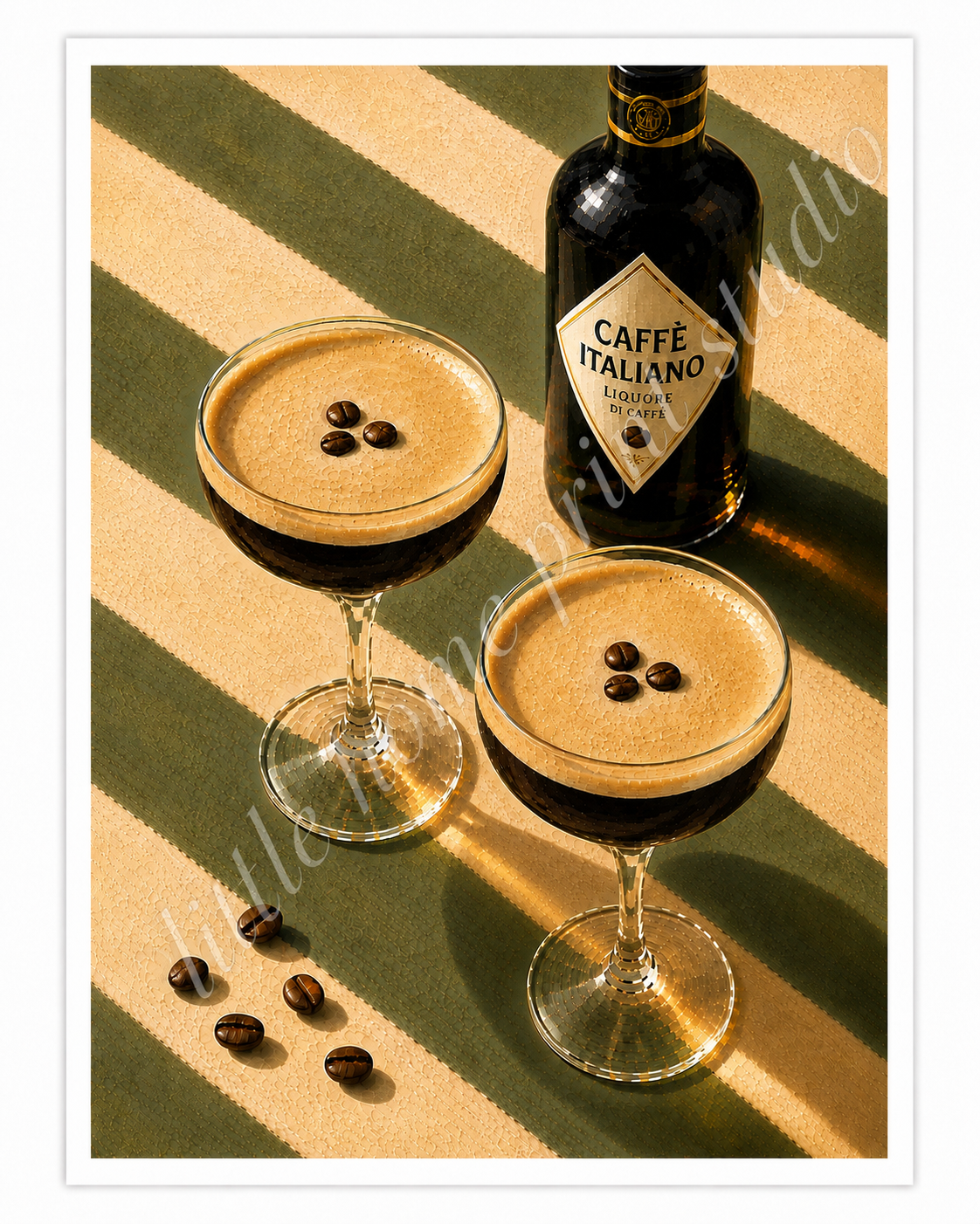 Espresso Martini Kitchen Art Print – Italian Coffee Cocktail Wall Art