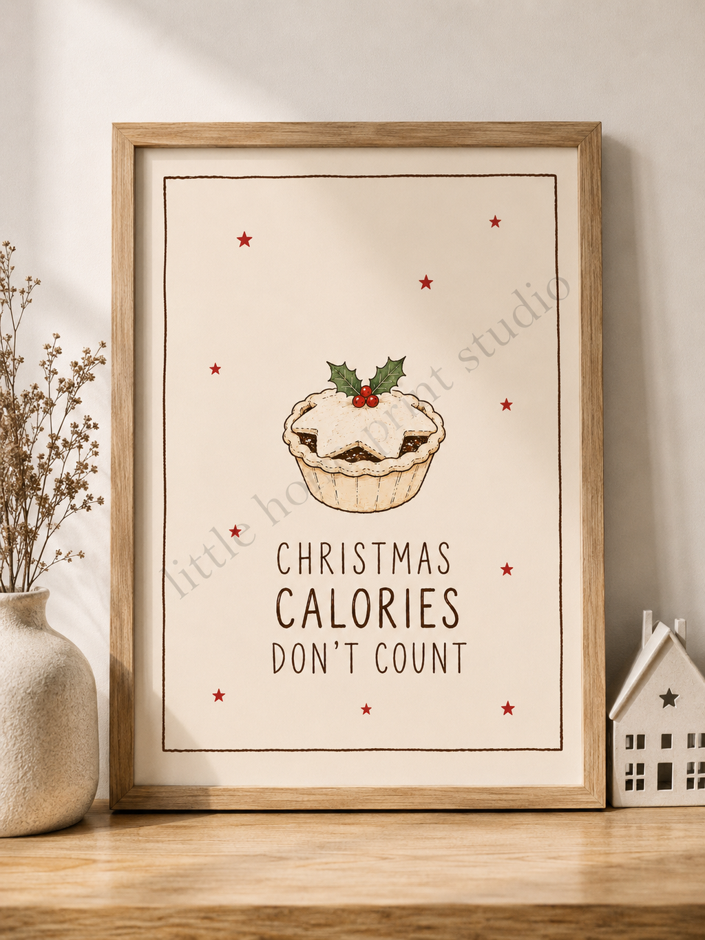 Christmas Calories Don’t Count – A4 Christmas Print.